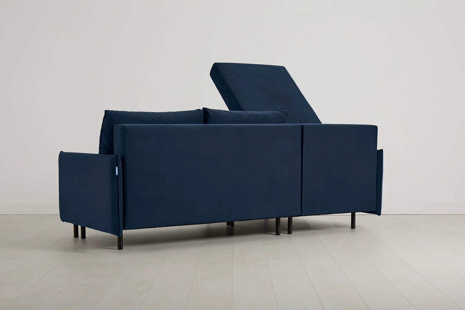 Model 12 Sofa Bed with Storage 3 Seater Left Chaise, Indigo - Image 7