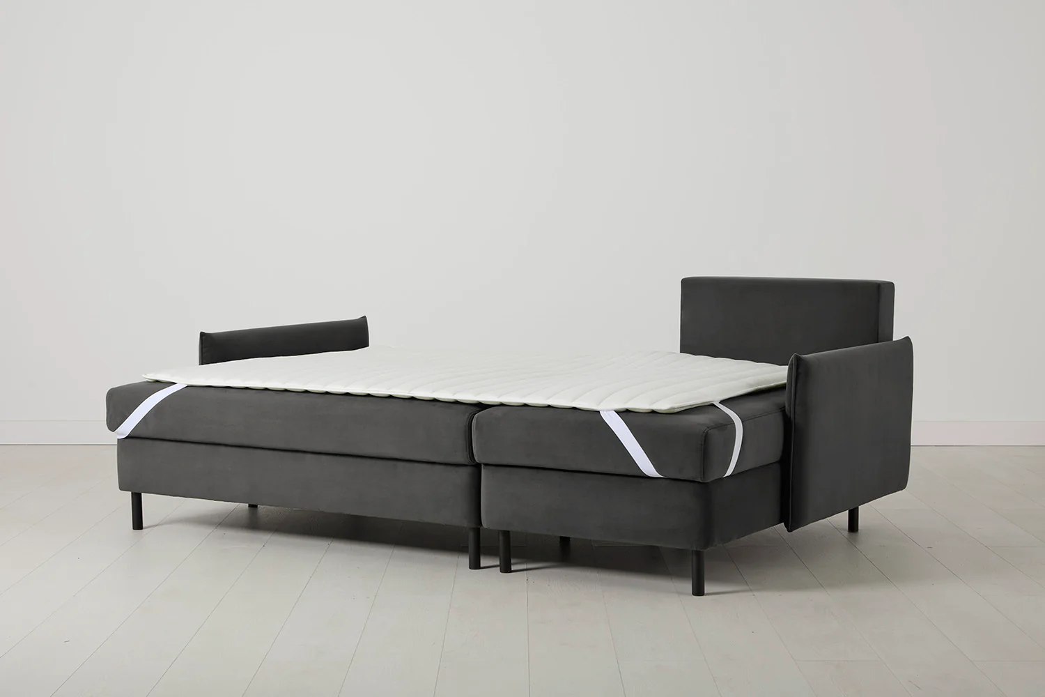 Model 12 Sofa Bed with Storage 3 Seater Right Chaise, Charcoal - Image 10