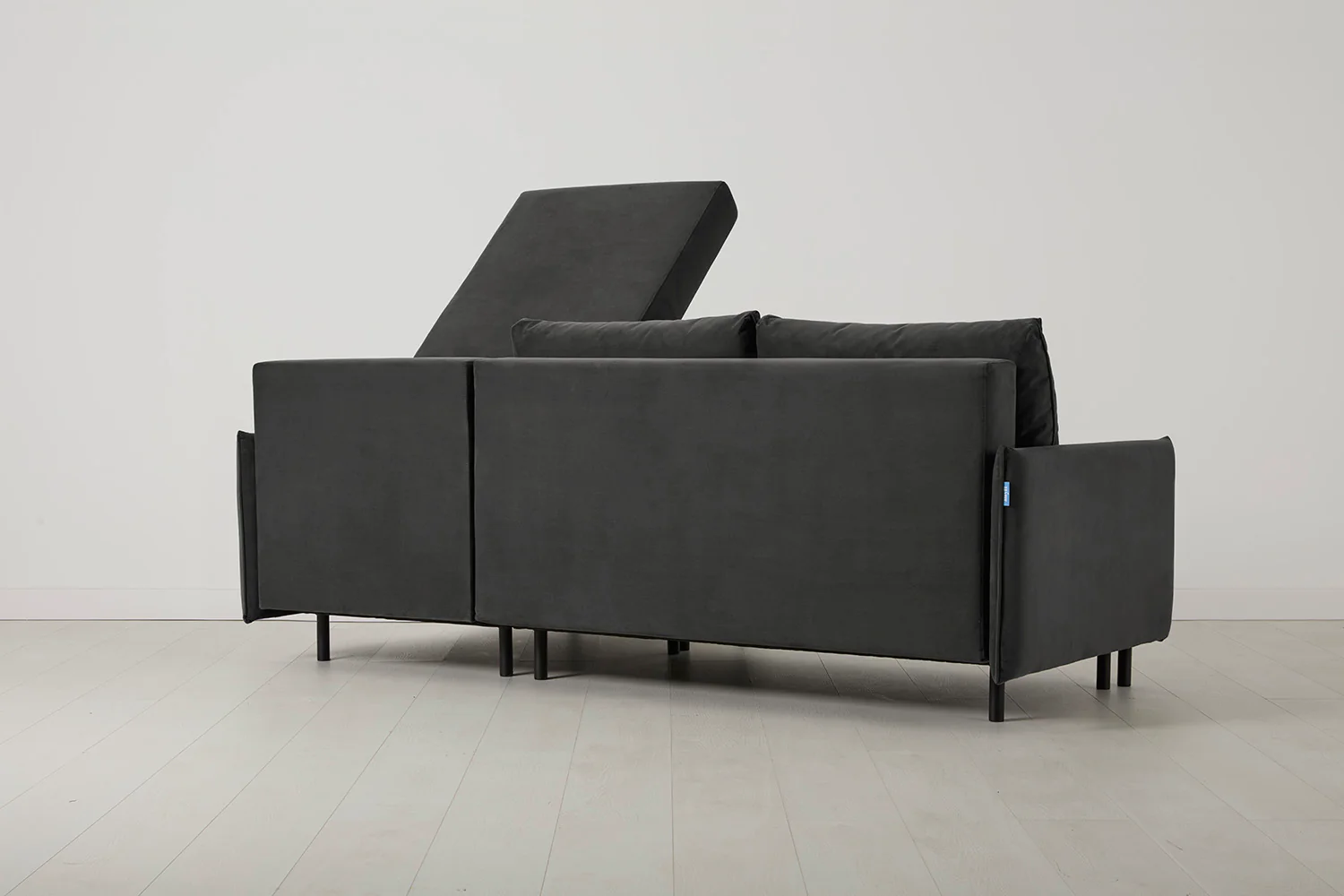 Model 12 Sofa Bed with Storage 3 Seater Right Chaise, Charcoal - Image 7