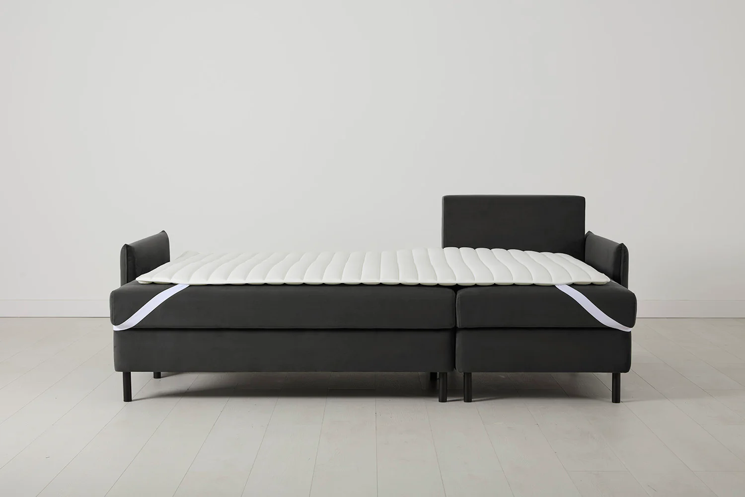 Model 12 Sofa Bed with Storage 3 Seater Right Chaise, Charcoal - Image 9